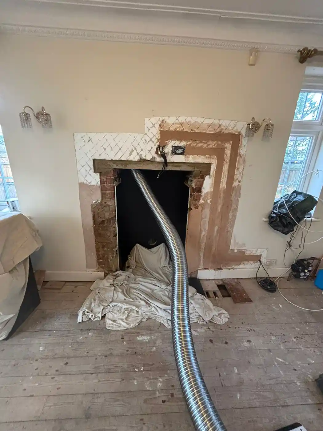 Bespoke heating system with Log Stove Back Boiler